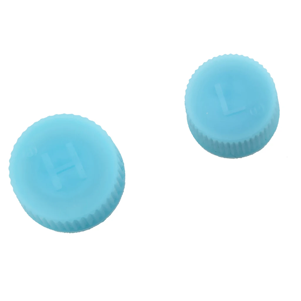 6Pieces Automotive A/C R134a Hi and Low Side AC Charging Port Service Caps Air Conditioning Valve Dust Cap Repair Kit