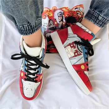 

Men Fashion shoes High Top Lace-up Cartoon Naruto Sneaker for Men Top Quality Comfort breathable men casual shoes