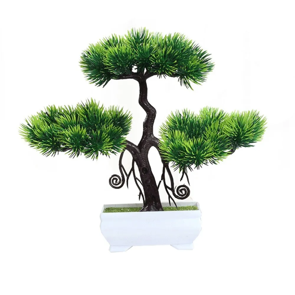 Экстракт Ganoderma дерево лотоса сосна моделирование завод Бонсай из цветов комплект небольшие в горшках Противоударная заданяя стол наружное декорирование дома Декор