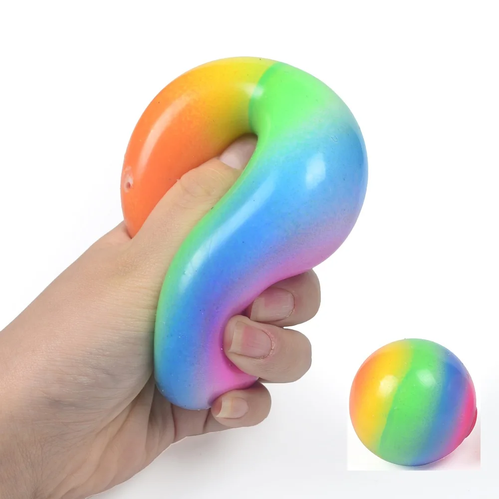 Bolas para aliviar el estrés para niños y adultos, pelota antiestrés que cambia de Color, resistente a las roturas, no tóxica, BPA, suave y elástico