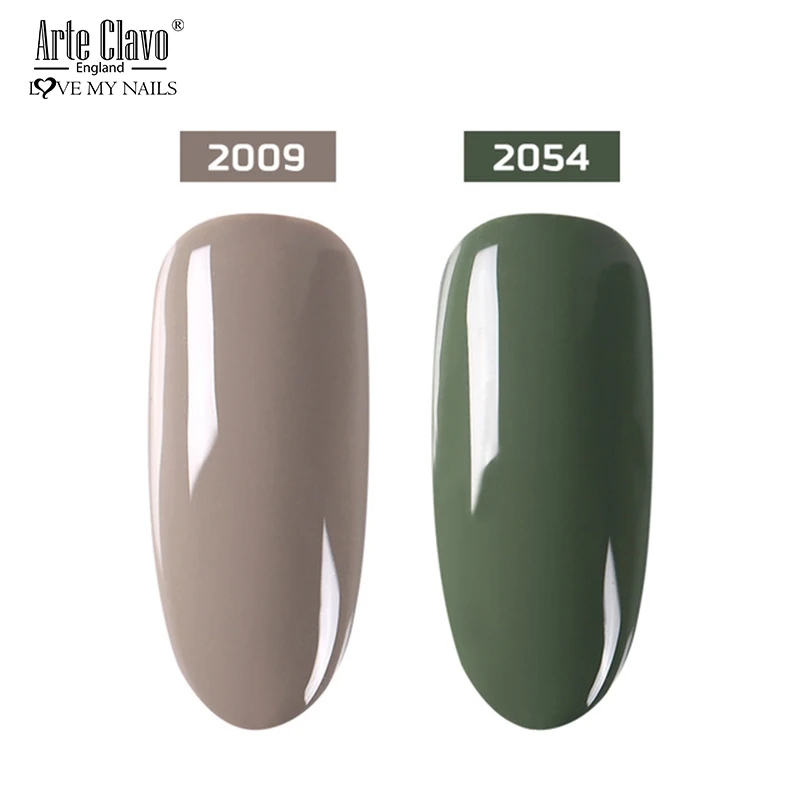 2009-2054 Arte Clavo Осенняя Серия 2 шт Гель-лак для ногтей набор оранжевый зеленый гибридный Цвет Полупостоянный светодиодный лак для ногтей набор блестящий гель - Цвет: 2009-2054