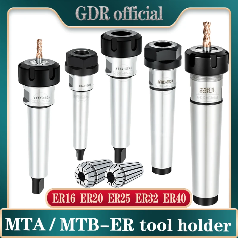 2 Pz Supporto Mandrino Collet MT4-ER32 Cono Morse Per - Foto 3