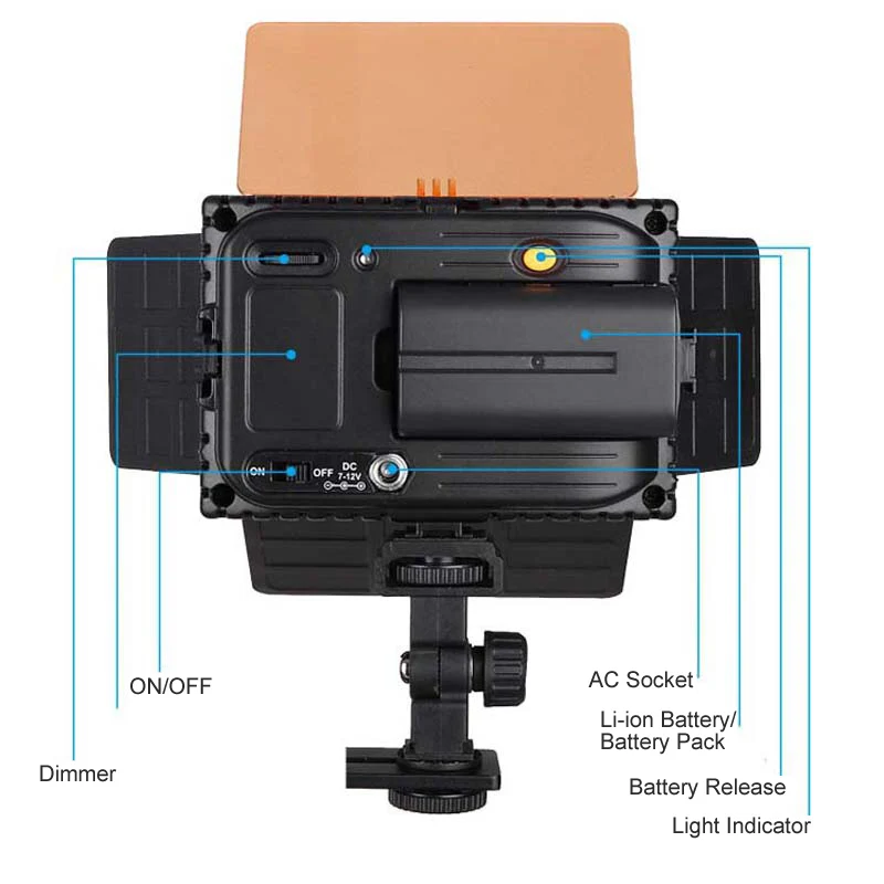 FALCON-EYES-DV-160V-High-CRI95-160-LED-Video-Light-Lamp-for-Canon-Nikon-DV-Camcorder (2)