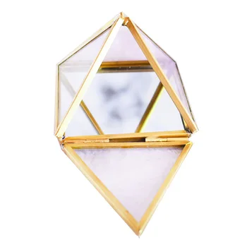 

Geometrical Clear Glass Jewelry Box Jewelry Ring Box Necklace Bracelets Earrings Jewelry Storage Accessories