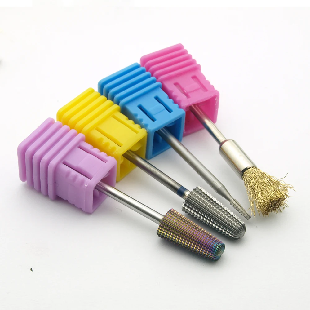 PRO 100% Tungsten steel 5 in 1 Left Right Hand Carbide Nail Drill Bits Nails Electric Drill Manicure  DENTAL LAB Burs Dropship