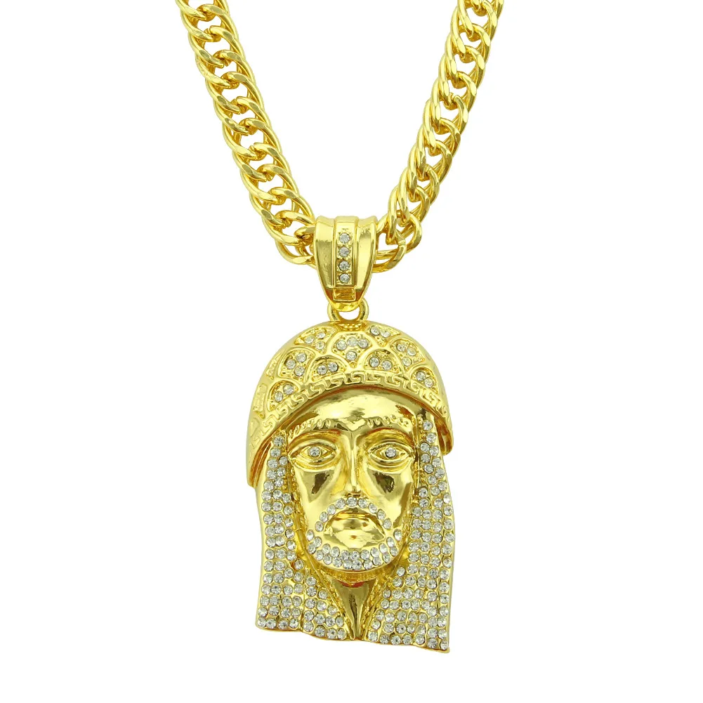 

AliExpress Alloy Diamond Set Jesus Hip Hop Necklace Pendant Europe And America Popular Brand Hip Hop Accessories