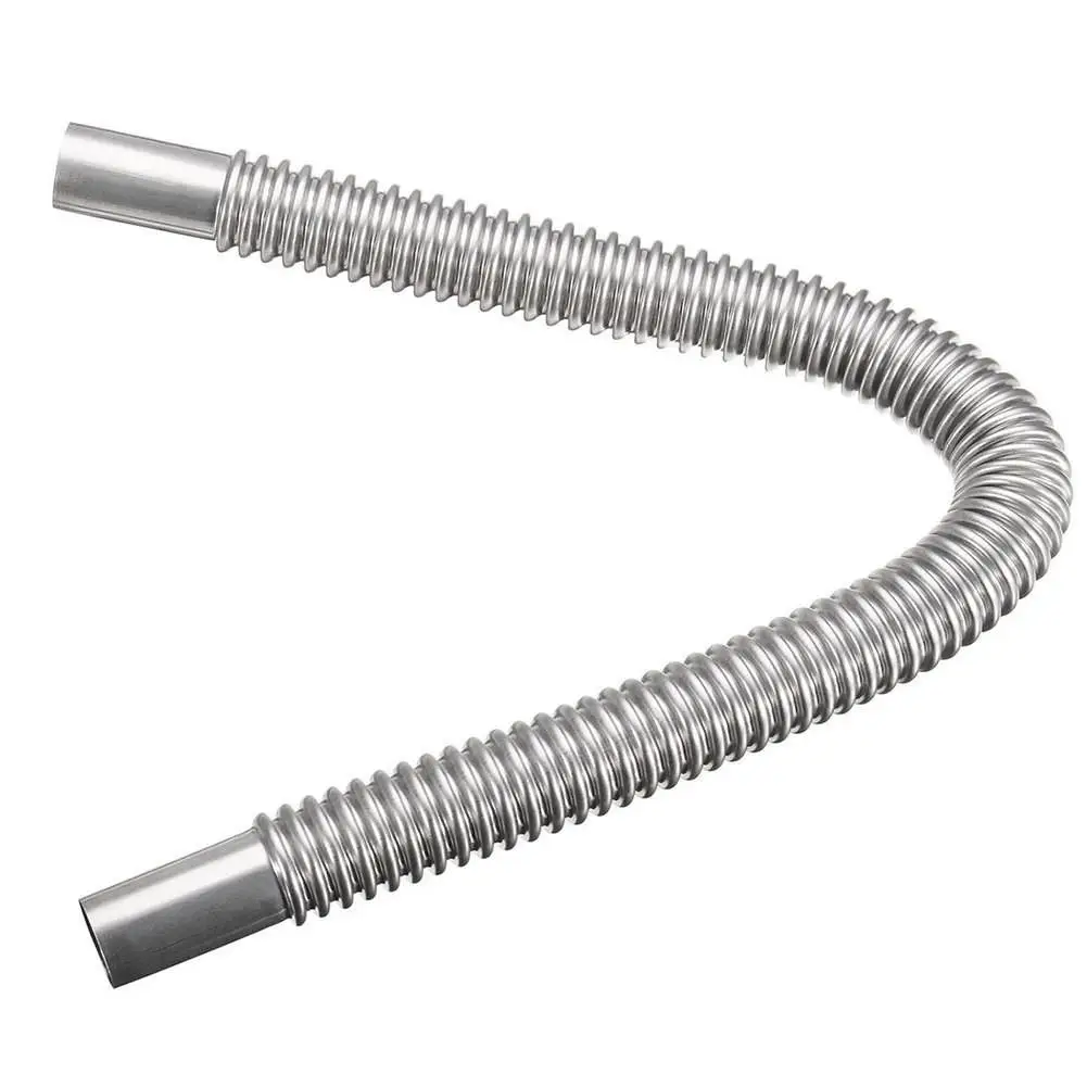 

120cm Stainless Steel Car Heater Exhaust Pipe Air Parking Heater Tank Diesel Gas Vent Portable Pipe Silencer