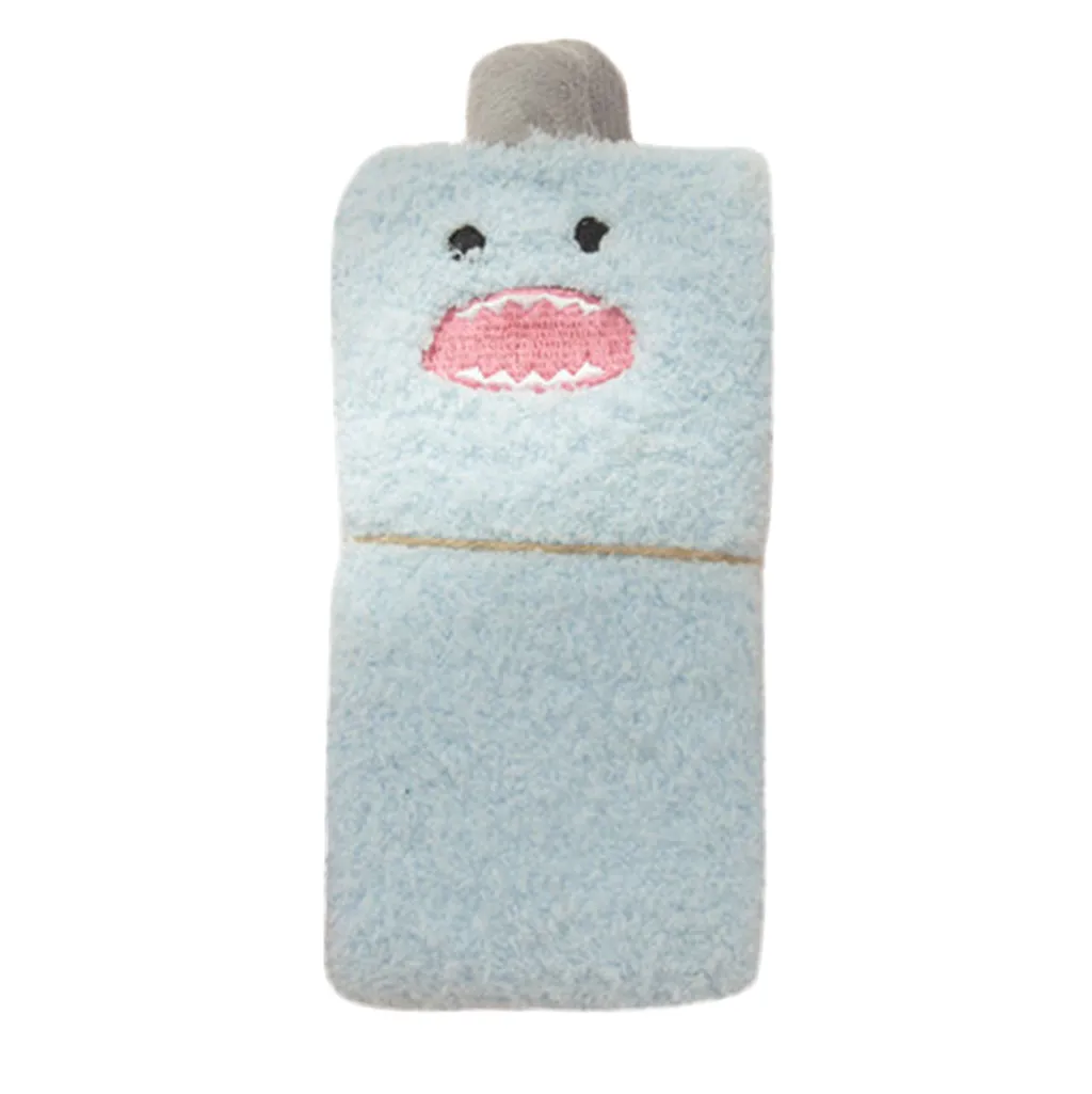 Womens гольфы Super Soft Warm Cozy Cartoon Fuzzy Fleece-lined Half velvet sleep socks coral velvet warm socks Comfortable 05
