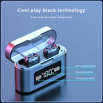 

F9-279 Bluetooth 5.0 Binaural Wireless Bluetooth Headset With Microphone Sports Headphones Waterproof Headsets Power Display