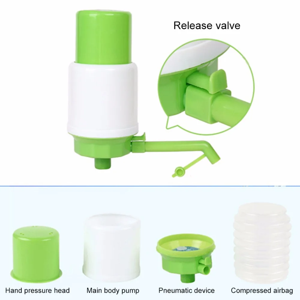 5 Gallon Bottled Drinking Water Hand Press Manual Pump Portable Dispenser Levert Faucet Tool Bar Accessories