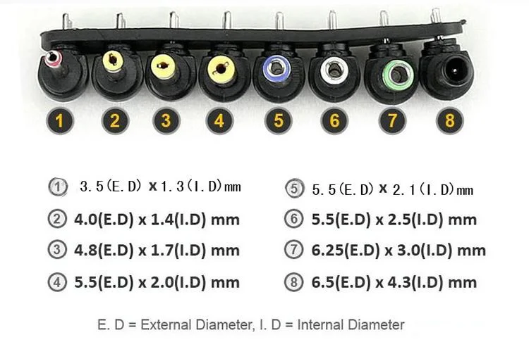 Универсальный ноутбук AC DC разъем питания адаптер Разъем для IBM Dell samsung lenovo acer HP, toshiba ноутбук кабель