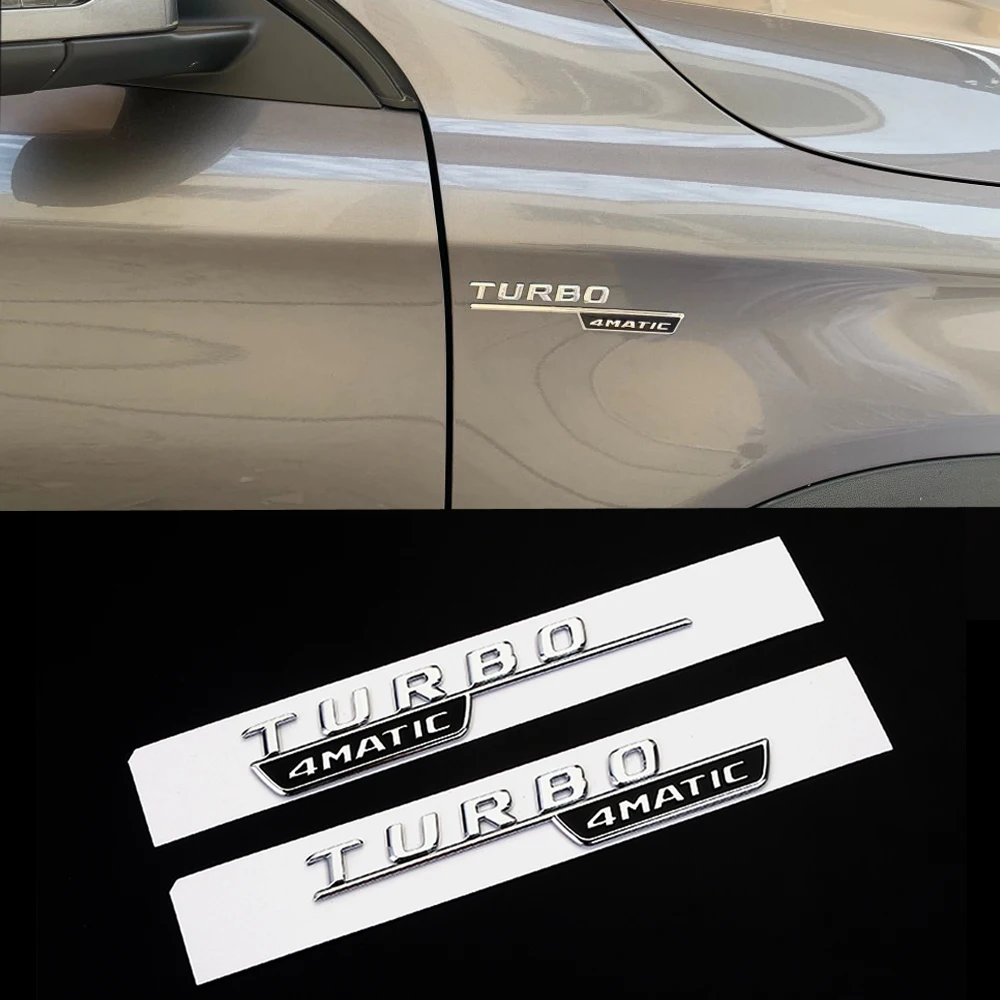 Наклейка на боковое крыло автомобиля 2 шт. для TURBO 4matic Mercedes Benz W212 E63 CLA W117 W205 C63 W207 W176