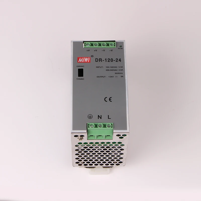 DC12V 24V 48V 10A 5A 2.5A din-рейка 120W Electrial AC DC DR-120-12 DR-120-24 DR-120-48 одиночный выход импульсный источник питания