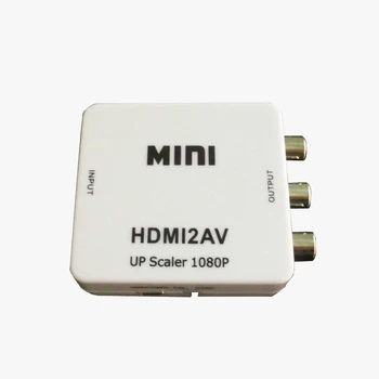 

Mini HD Video Converter Box HDMI to RCA AV CVSB L/R Video AV/RCA CVBS Adapter 1080P Mini HDMI2AV Support NTSC PAL Output switch