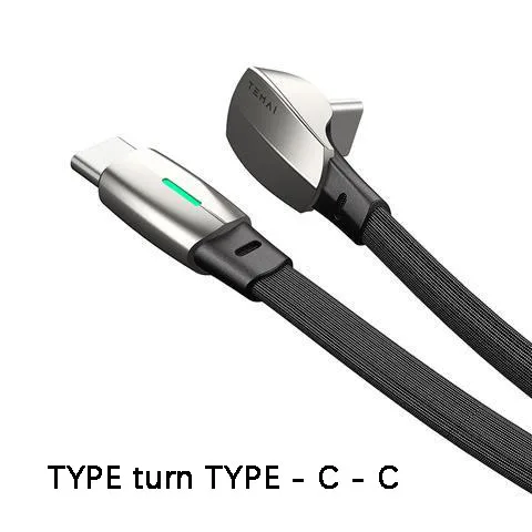 Car mobile phone charging cable For Apple Android typec fast charging cable Accessories For Tesla Model3 modelY Brown