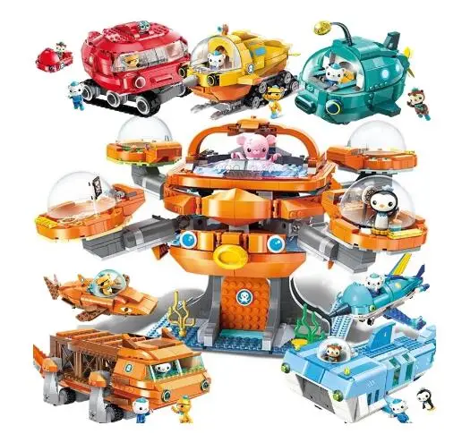 

Creator Ideas City Les Octopus Octopod Octonauts Cartoon Building Blocks Model Sets Kids Toy Compatible with Duplo