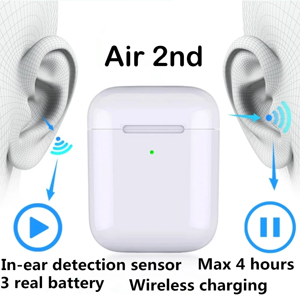 

I.TBULL air 2 Bluetooth Earphone Wireless earphones Touch control Earbud Change Name GPS rename for Android iPhone 1:1 airpods