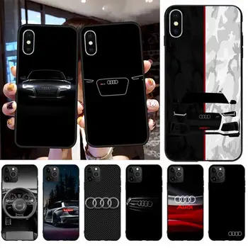 Перейти на Алиэкспресс и купить CUTEWANAN роскошный автомобиль audi новое поступление черный чехол для мобильного телефона для iPhone 11 pro XS MAX 8 7 6 6S Plus X 5S SE 2020 XR чехол