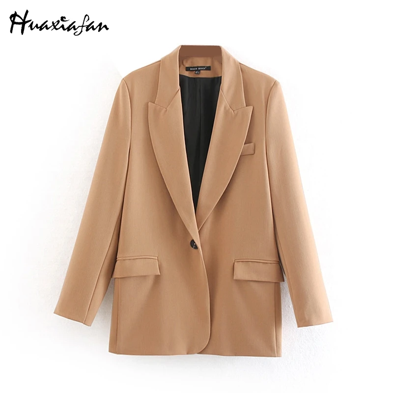 Huaxiafan 2019, женские куртки, модные, новые, Осень-зима, с откидным карманом, костюм в богемном стиле, с отворотом, с длинным рукавом, винтажные