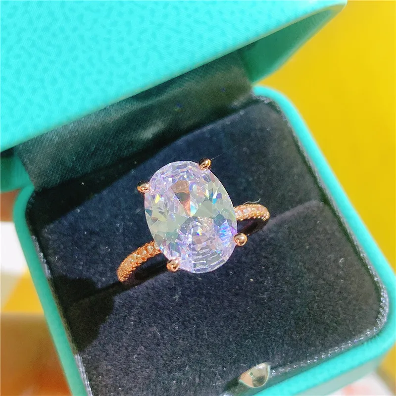 Кольцо женское из серебра 925 пробы с фианитами AAAAA | Украшения и аксессуары