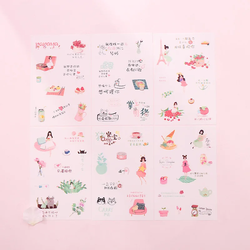 AngelHere Store, 1 шт./лот, каваи, наклейка для девушек, сердце, на руку, наклейка, милая, s бумага, дневник, лента, материал, сделай сам, скрапбукинг - Цвет: 4