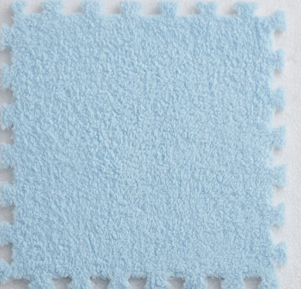 Light blue 30 см прошитый замшевый Коврик-пазл, коврик для лазания, можно разрезать ковер для дома, спальни, эркер, татами - Цвет: Light blue