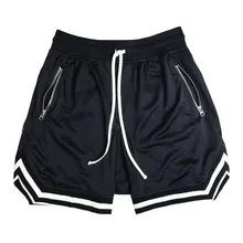 Новые пляжные мужские шорты для бодибилдинга, бегунов, длина до колена, спортивные штаны, летние мужские спортивные костюмы, для фитнеса, тренировки, сетчатые быстросохнущие шорты