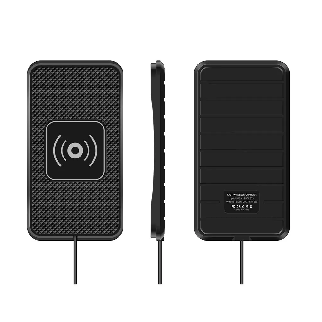 

Ouhaobin Wireless Car Fast Charger Silicone Pad Phone Dash Mount For iPhone 8 / 8 Plus For Samsung