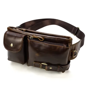 

Waist Pack Male Waist Bag Leather Bumbag Leather Fanny Pack Saco Marsupio Uomo Petto Pochete Masculina