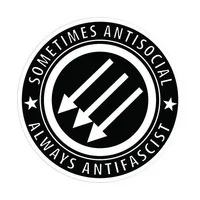 Sometimes Antisocial Always Antifascist Decal Sticker Laptop Car Antifa Liberal