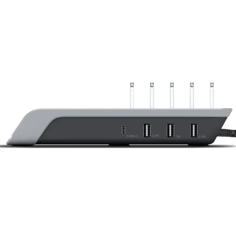 Универсальная зарядка через usb Station 4-Порты и разъёмы для рабочего стола, Беспроводной Зарядка держатель 10 Вт PD быстрая Зарядное устройство Док-станция для мобильного смарт-телефонов(по ТИХООКЕАНСКОМУ летнему времени США