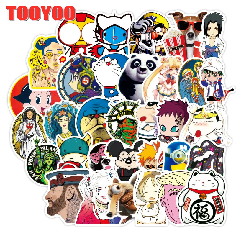 100Pcs/set Classic Cartoon Animals Stickers For DIY TOY Skateboard Snowboard Laptop Luggage Bicycle Suitcase Kids Stickers