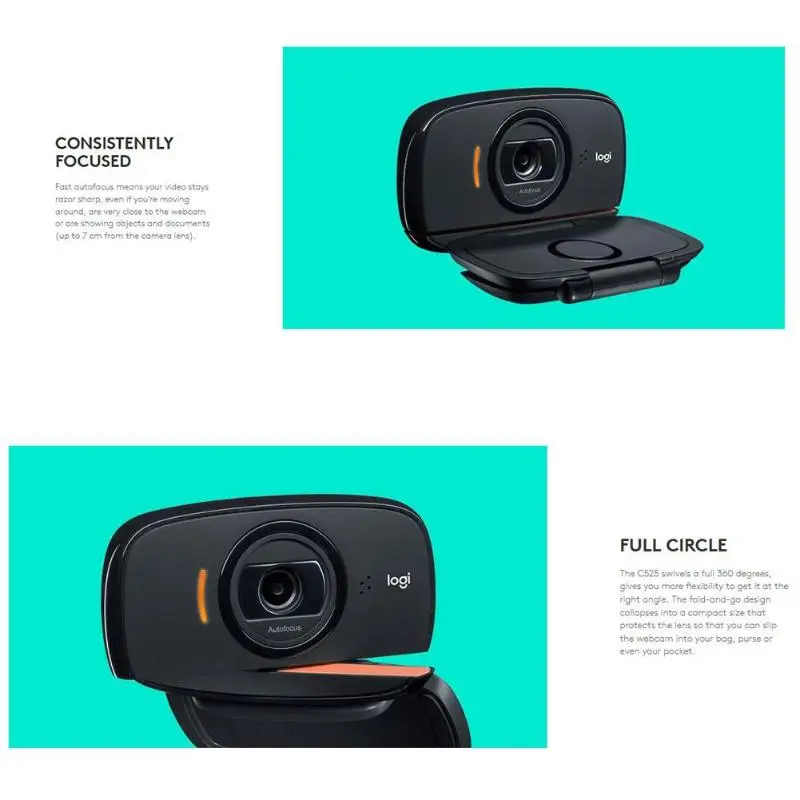 Портативная веб-камера lotech C525 HD 720p с автофокусом