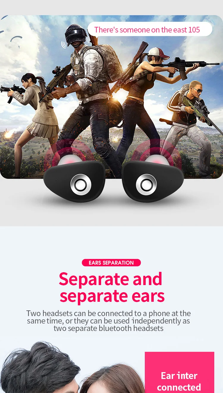 CALETOP Bluetooth 5,0 наушники TWS IPX5 водонепроницаемые наушники-капельки HiFi с сенсорным микрофоном 2600 мАч зарядное устройство чехол с беспроводным зарядным устройством