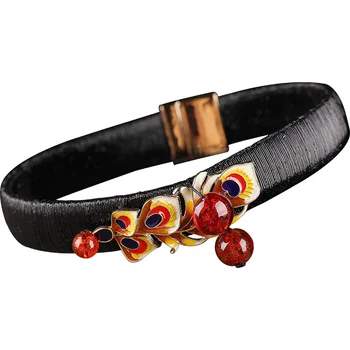 

Super Fantastic Design Black Choker Necklaces For Women and Girls Fashionable Accessories Beautiful Ladies Peacock Charm Chocker