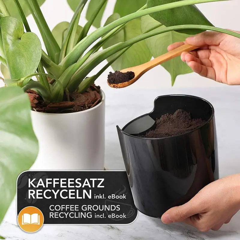Coffee Powder Residue Box Black Deep Bowl Non-slip Detachable Knock Bar Machine Grounds Recycling Bucket Grind Trash Bin | Дом и сад