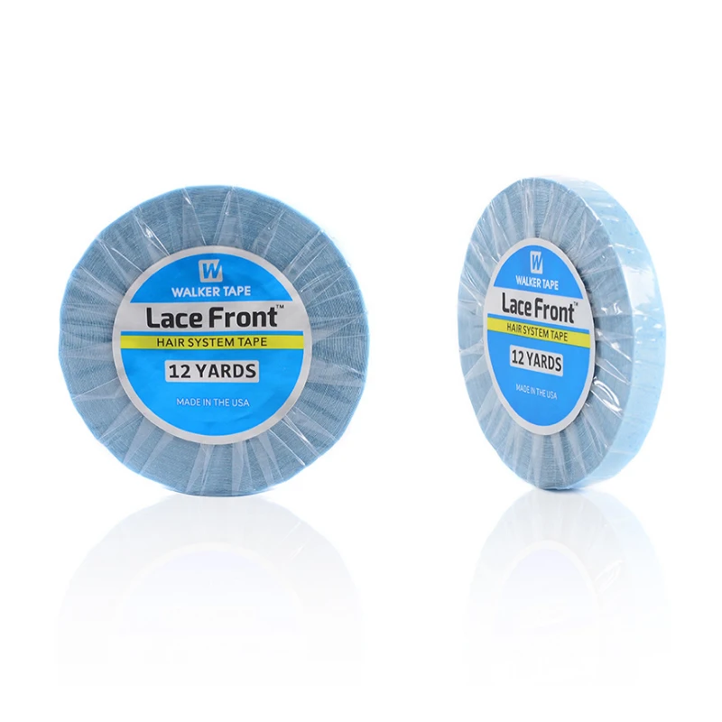 Fita de Apoio para Peruca Fita de Peruca Fita para Fita de Extensão do Cabelo Jardas Super Cabelo Azul Laço Frente Dupla Face 3 12 36 7 High Quality Apliques e perucas