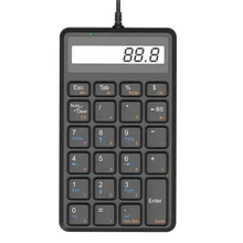 Numeric Keypad and Calculator 2-in-1,Wired Number Pad Keyboard with 12-Digit Display Portable Slim Mini Keypad for PC, Laptop