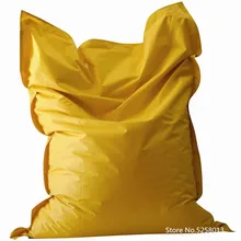 Желтый цвет XXL sitssack bean мешок, открытый водонепроницаемый beanbag стул тахта