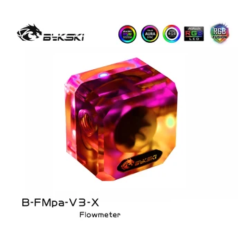 

Bykski Cuboid Flowmeter A-RGB Lighting Water Flow Detecter Acrylic 5V Water Flow Sensor 12V4PIN Transperant Cooler B-FMpa-V3-X
