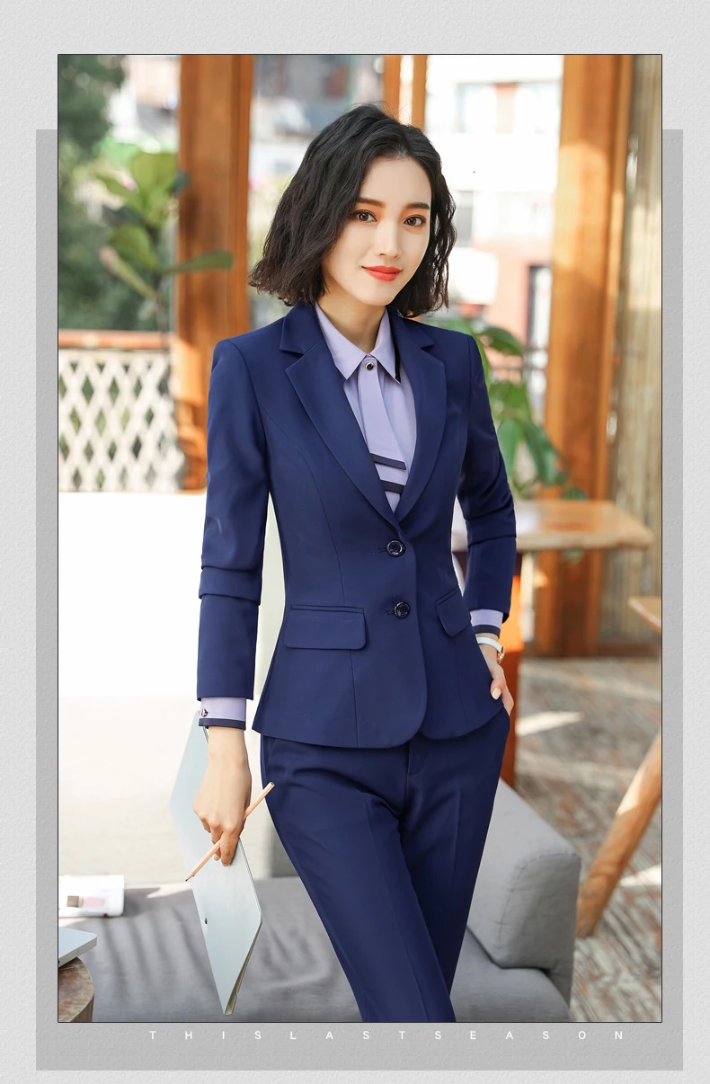 New Business Interview Women Suit Large Office Ladies Wear Long Sleeved Work Pants Slim Jacket And All Maternity