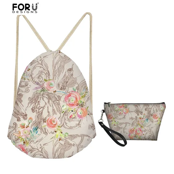 FORUDESIGNS/2 шт./компл. дом Узор Сумка-кисет для Для женщин Для мужчин Повседневное Фитнес Йога светильник школьный рюкзак для детей путешествия Softback - Цвет: HX1067Z3 Z8