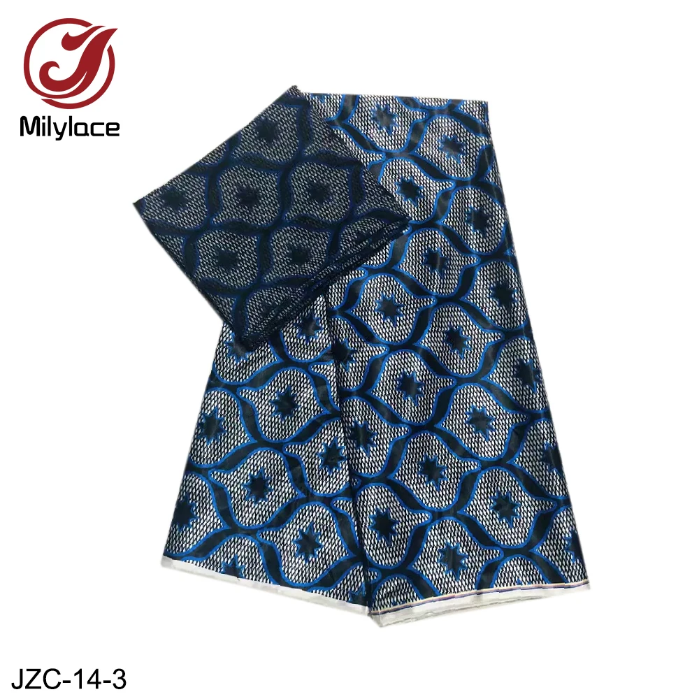 

New Design African Printing Silk Satin fabric 4 yards + Digital Printing Chiffon fabric 2 yards materail for clothing JZC-14