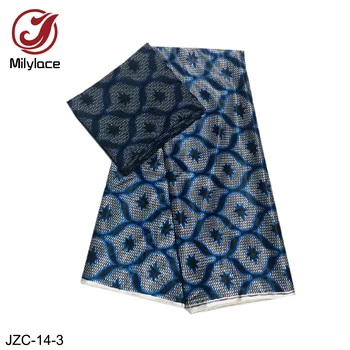 

New Design African Printing Silk Satin fabric 4 yards + Digital Printing Chiffon fabric 2 yards materail for clothing JZC-14