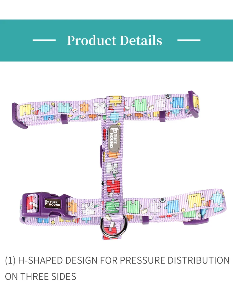 Colorful Adjustable Pet Harnesses for Small Medium Big Dogs Quick Release Firm Pet Chest Vest Dog Harnesses Bulldog Supplies