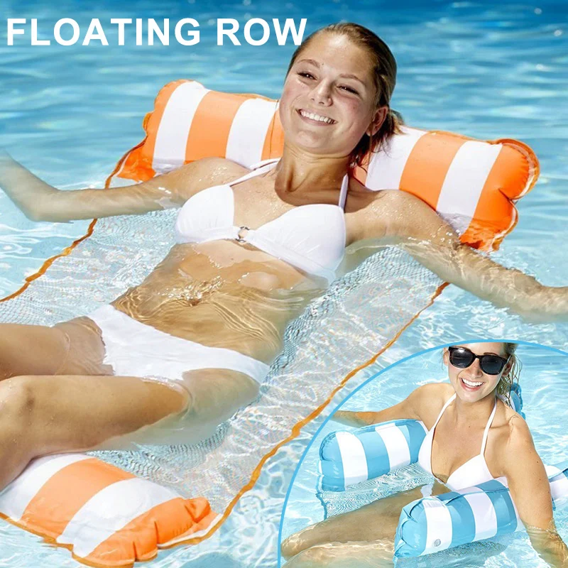 

Inflatable Water Hammock Floating Bed Lounge Chair Drifter Portable for Outdoor Swimming Pool TP899