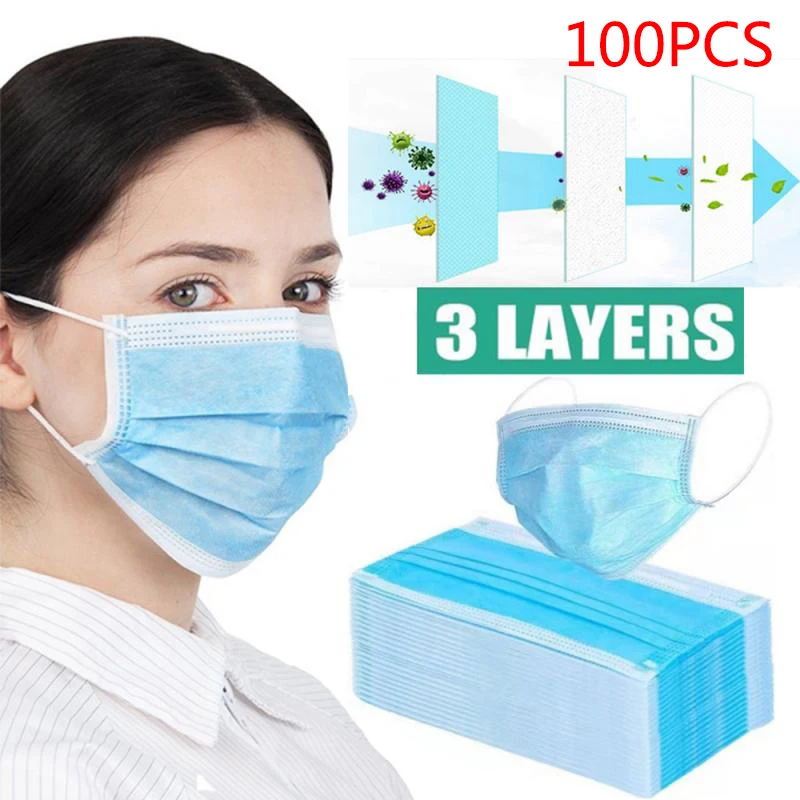 

Fast 1day Face Mouth Mask 3-Ply PM2.5 Disposable Anti-Dust Mask Earloops Masks Anti-dust Virus Safe