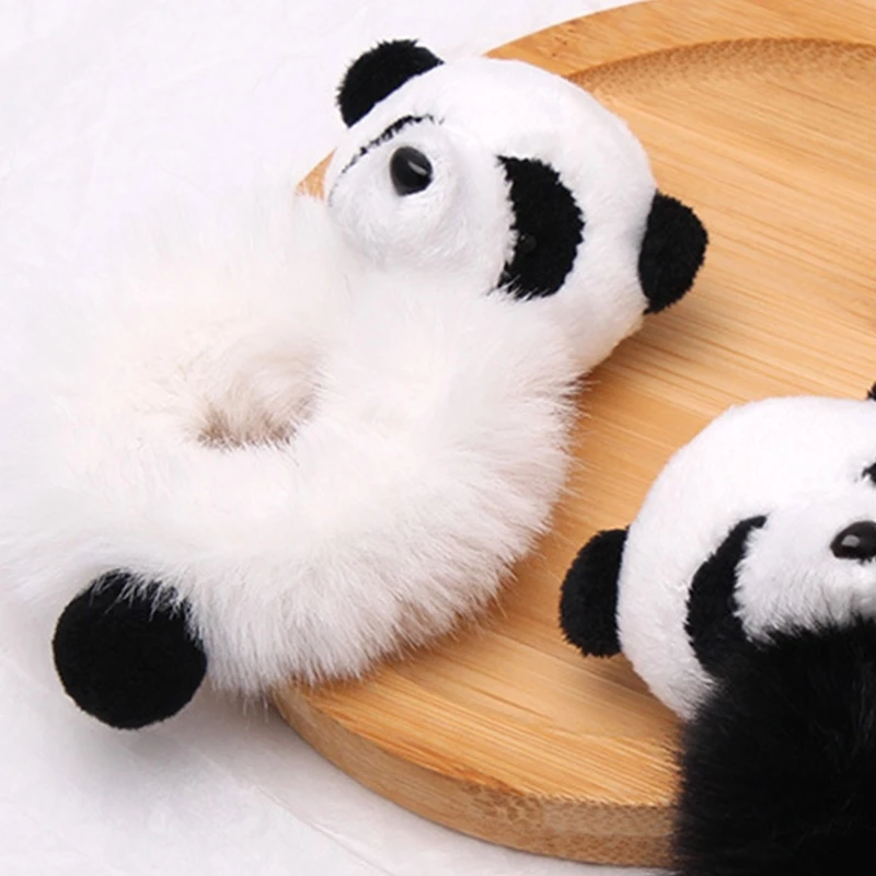 Fascia Elastica Per Capelli A Forma Di Panda - Morbida Per Bambine E Ragazze