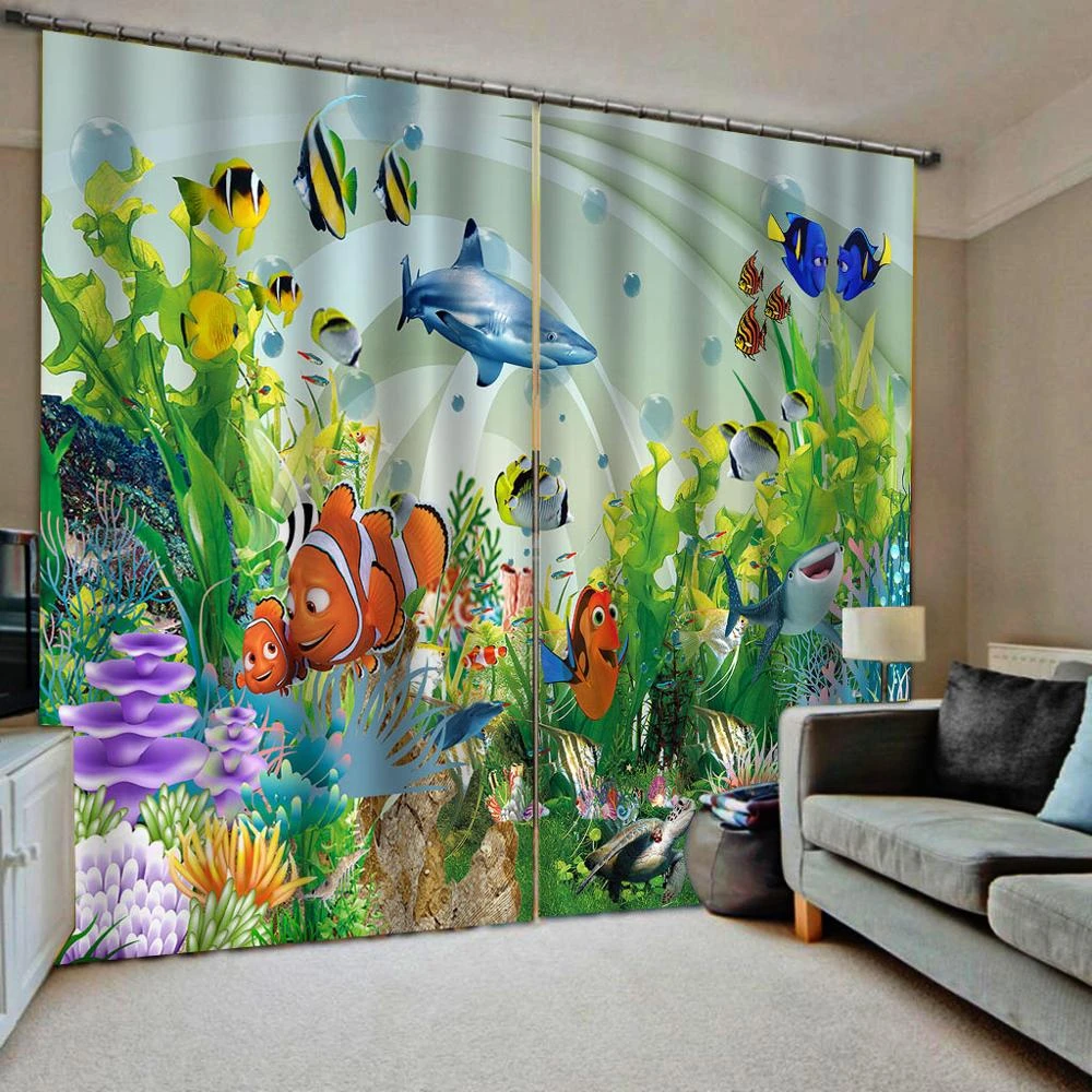 droom uitglijden Additief Mooie 3D Gordijnen Venster Afdrukken Ocean World Gordijnen Voor Woonkamer  Kinderen Slaapkamer Custom 3D Gordijnen|Gordijnen| - AliExpress