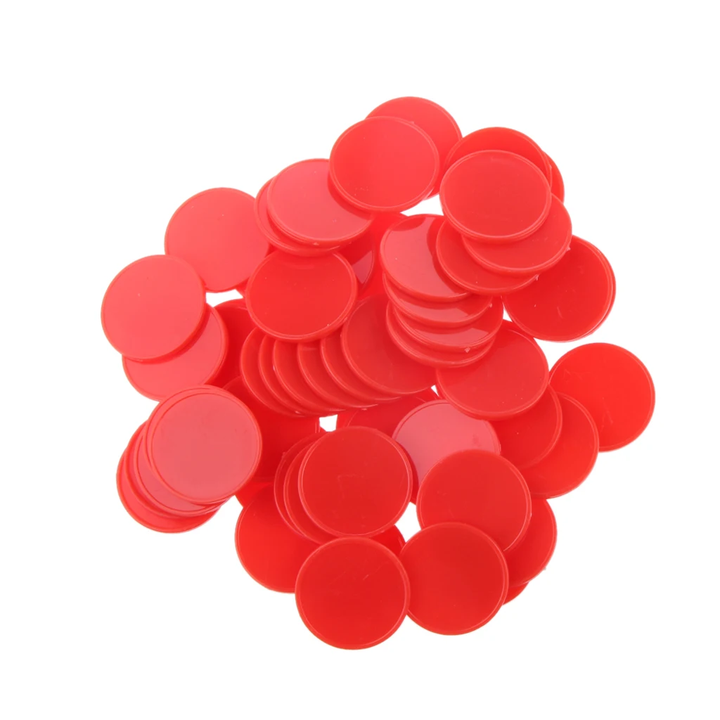 Kids Children Playing 100Pcs Plastic Poker Bingo Casino Chips Tokens Toys Gift